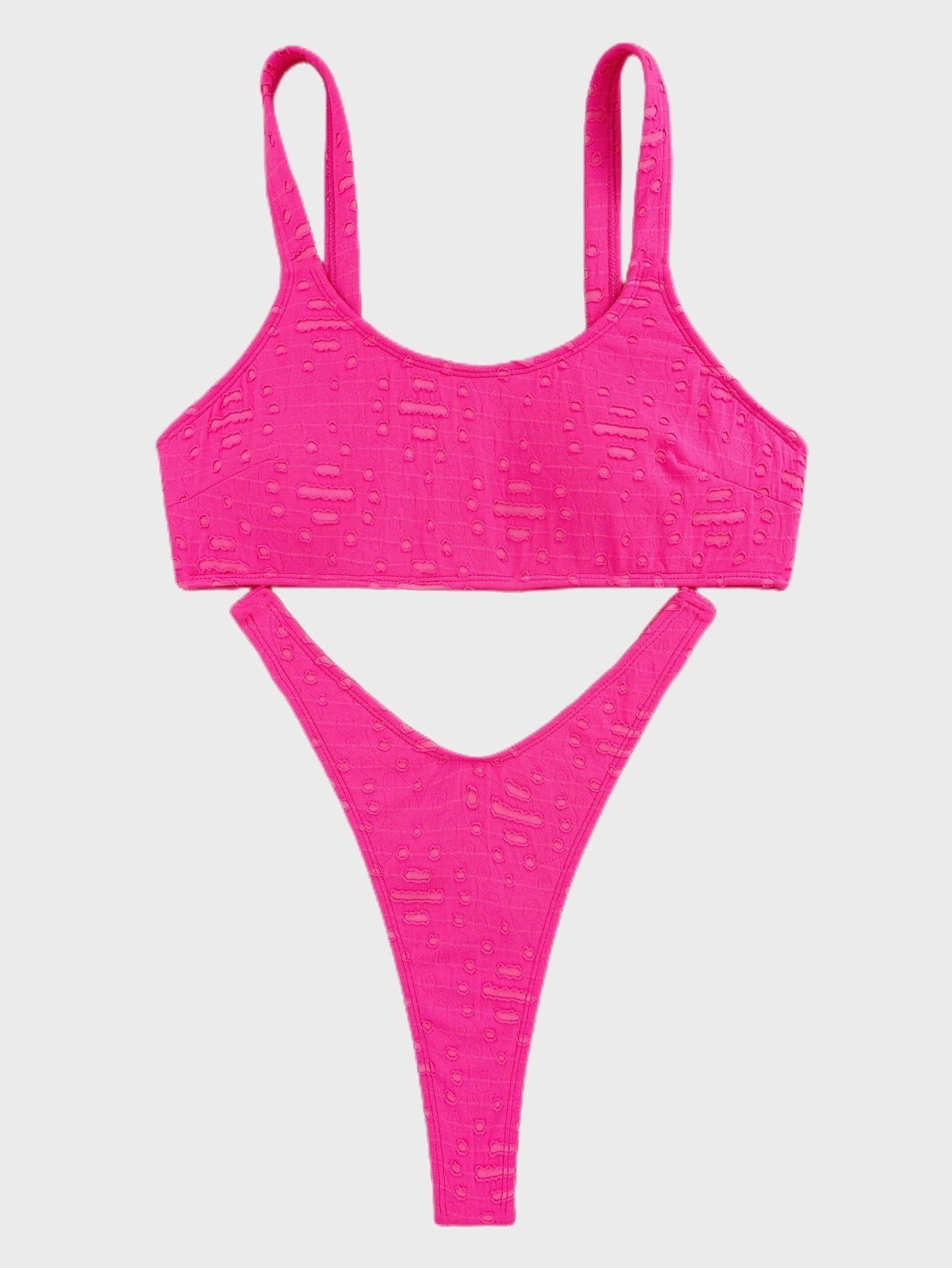 Sexy Bikini Hole Cloth Solid Color Split Swimsuit Swimsuit Bella Mia